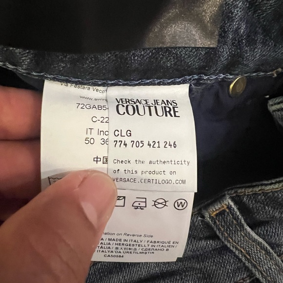 Versace Jeans Coutour Distressed blue jeans 36 US - Picture 9 of 16